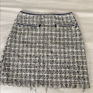 Mini Skirt, white/blue and black